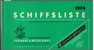 Die Deutsche Schiffsliste 1974 (1 St.) Eckardt & Messtorff